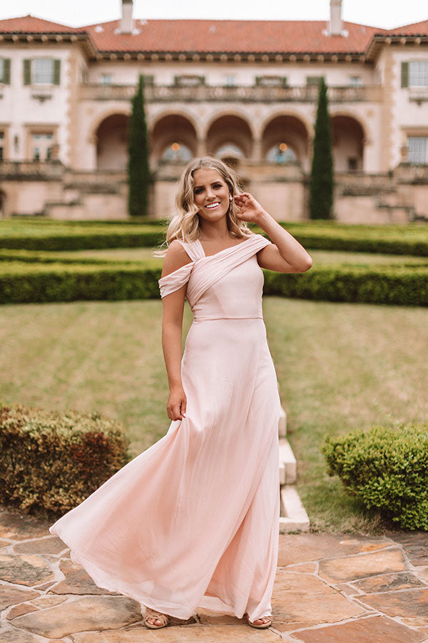 peach maxi dress